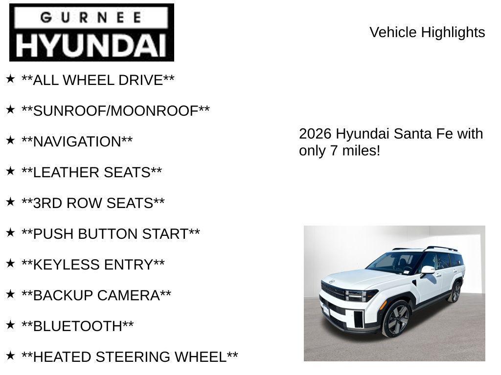 new 2026 Hyundai Santa Fe car, priced at $44,090