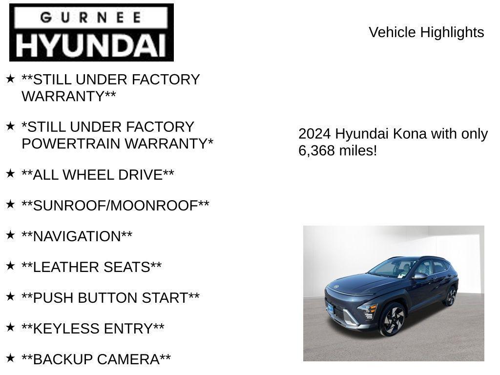 used 2024 Hyundai Kona car, priced at $25,136