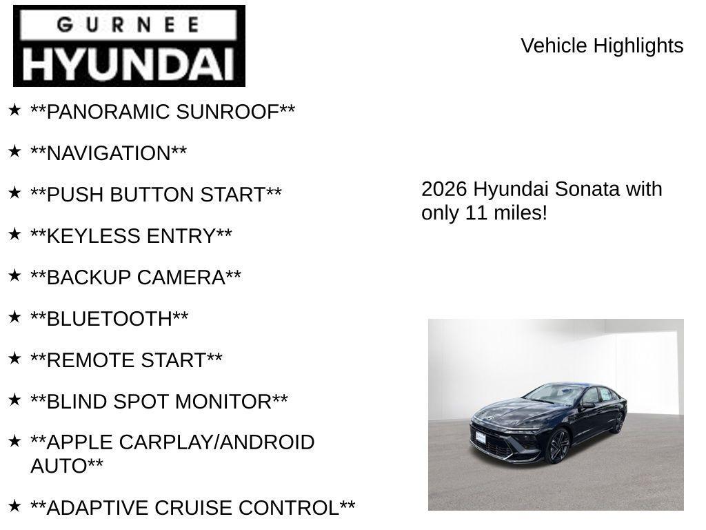 new 2026 Hyundai Sonata car, priced at $33,732