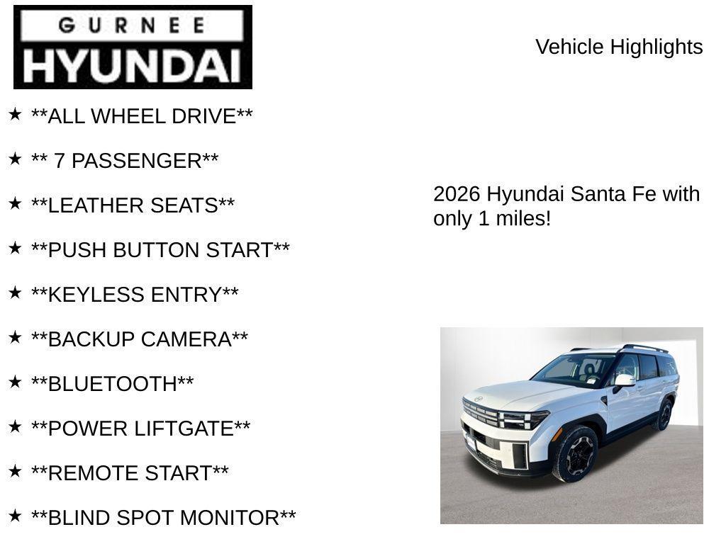 new 2026 Hyundai Santa Fe car, priced at $40,606