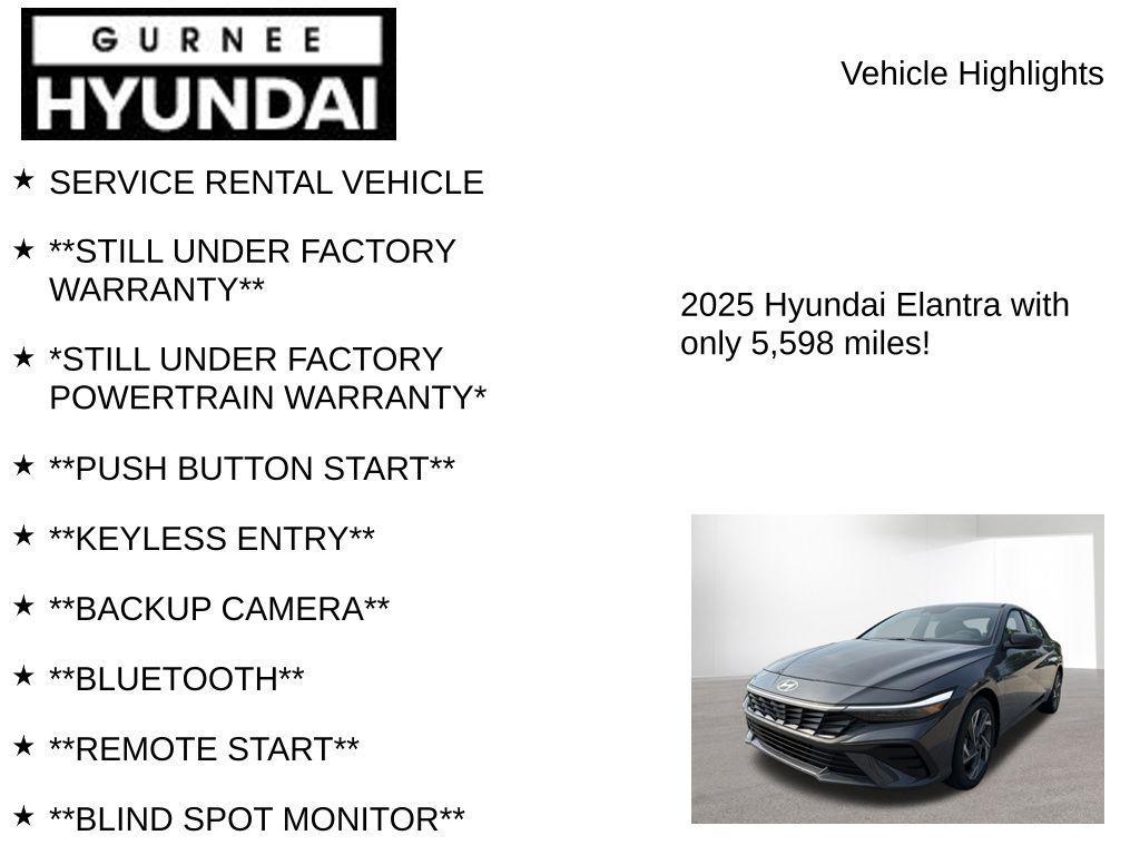 used 2025 Hyundai Elantra car, priced at $19,999