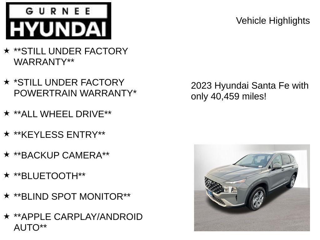 used 2023 Hyundai Santa Fe car, priced at $20,087