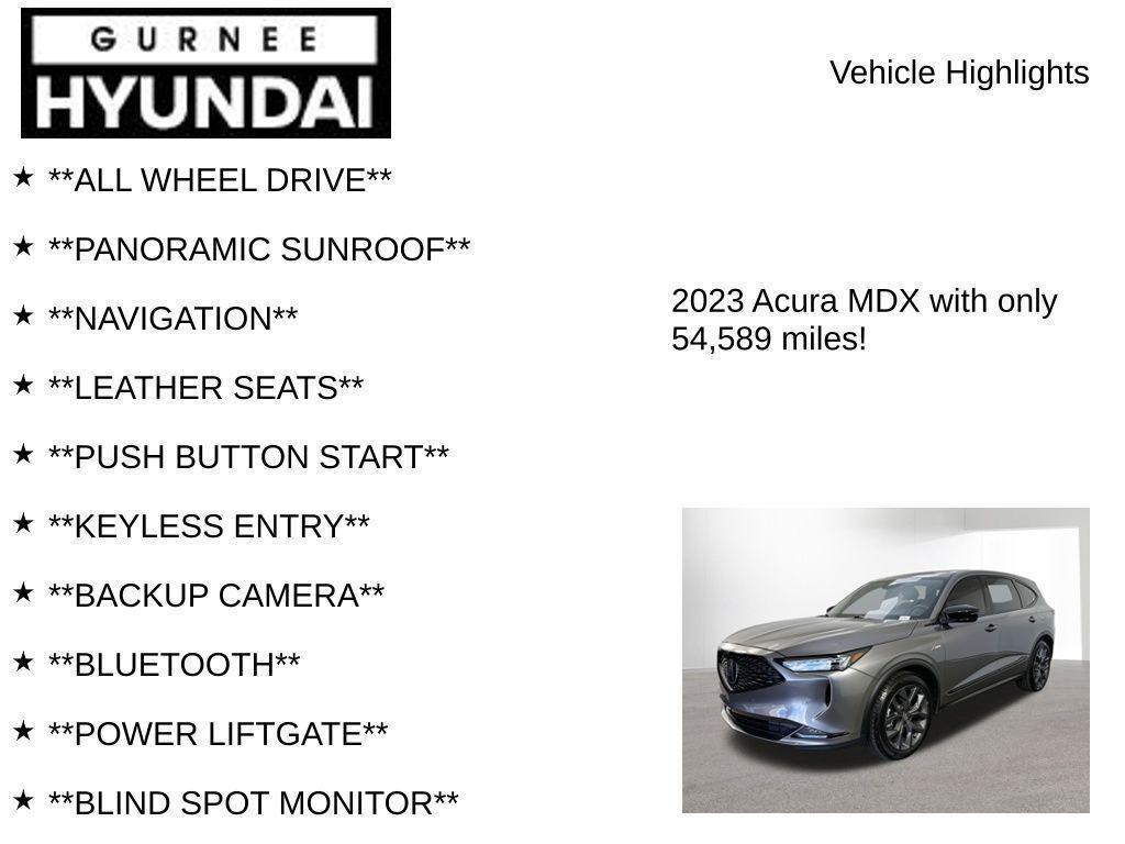 used 2023 Acura MDX car, priced at $35,891