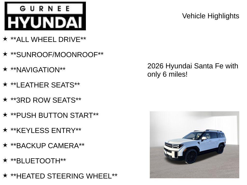 new 2026 Hyundai Santa Fe car, priced at $50,268