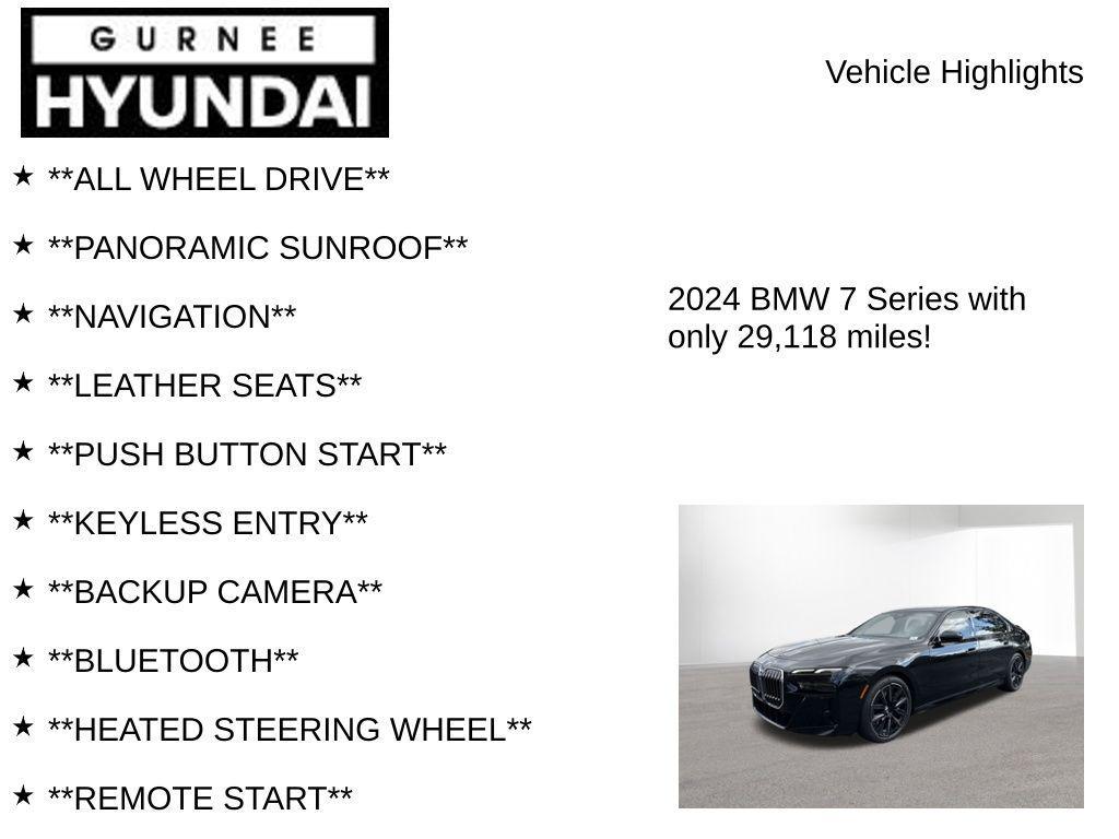used 2024 BMW 760 car, priced at $74,995