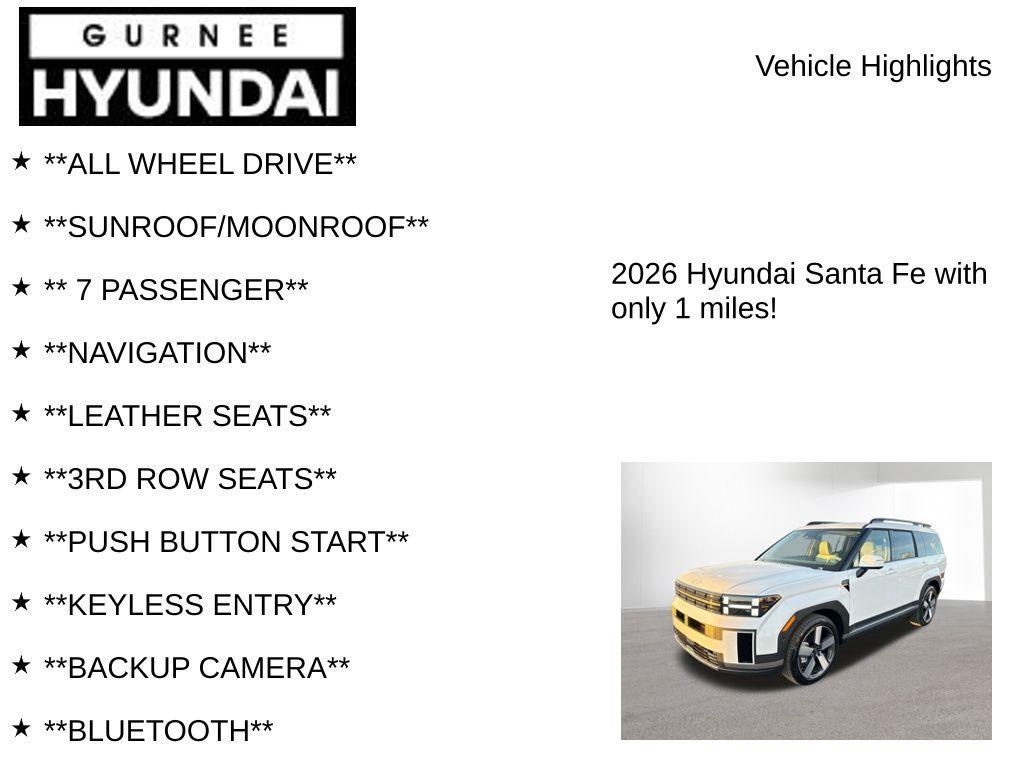 new 2026 Hyundai Santa Fe car, priced at $44,090