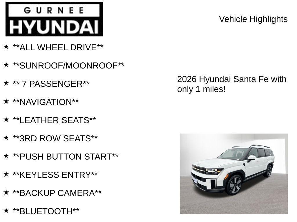 new 2026 Hyundai Santa Fe car, priced at $47,534