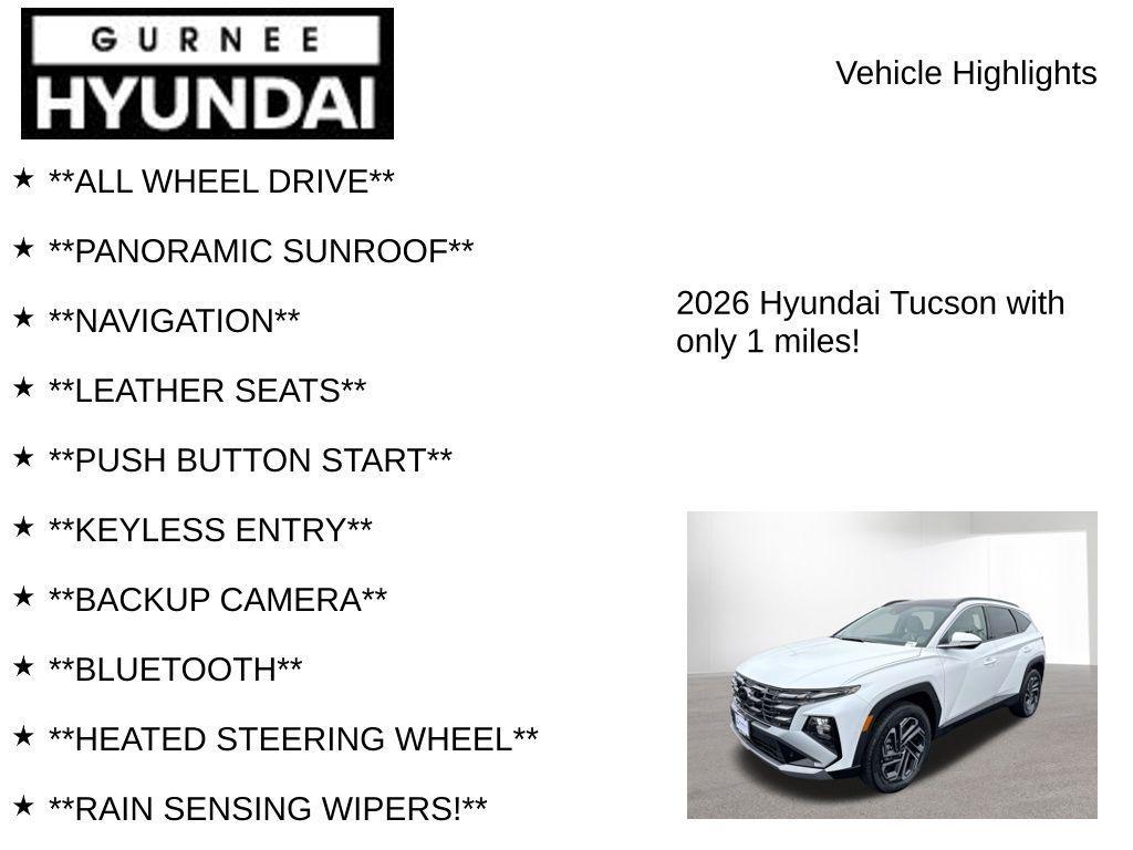 new 2026 Hyundai TUCSON Hybrid car, priced at $43,899