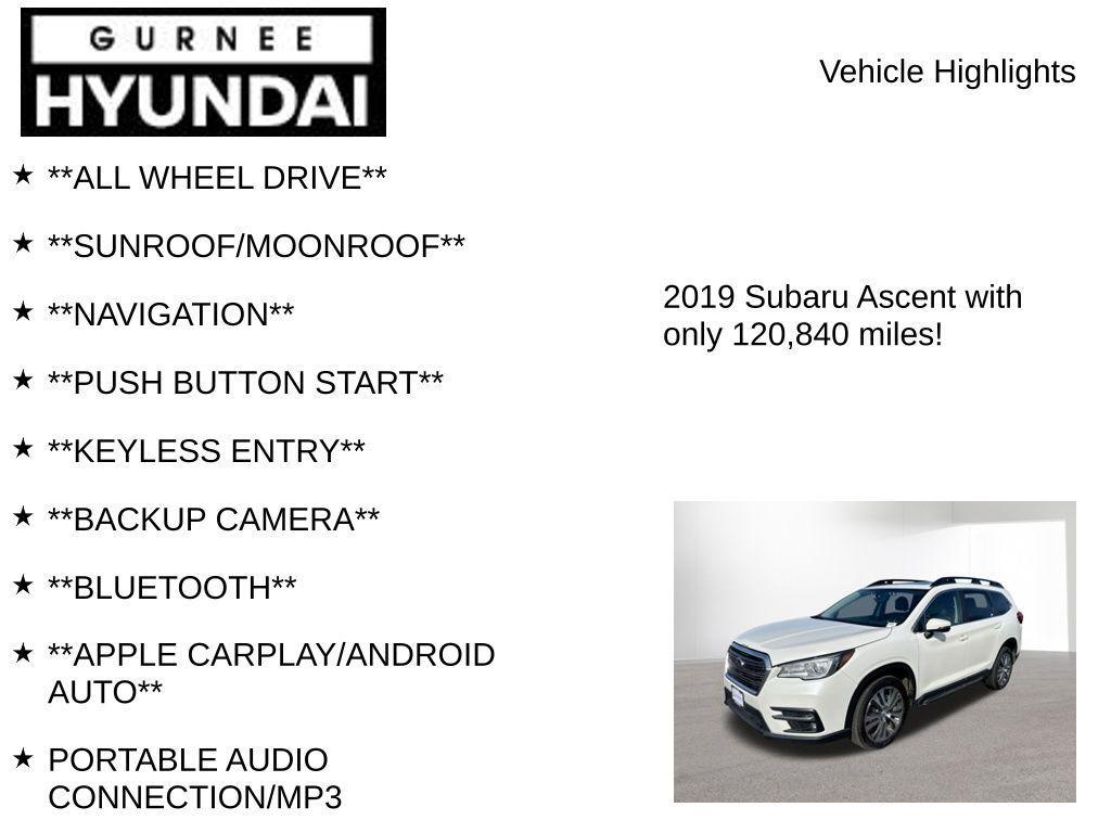 used 2019 Subaru Ascent car, priced at $14,309