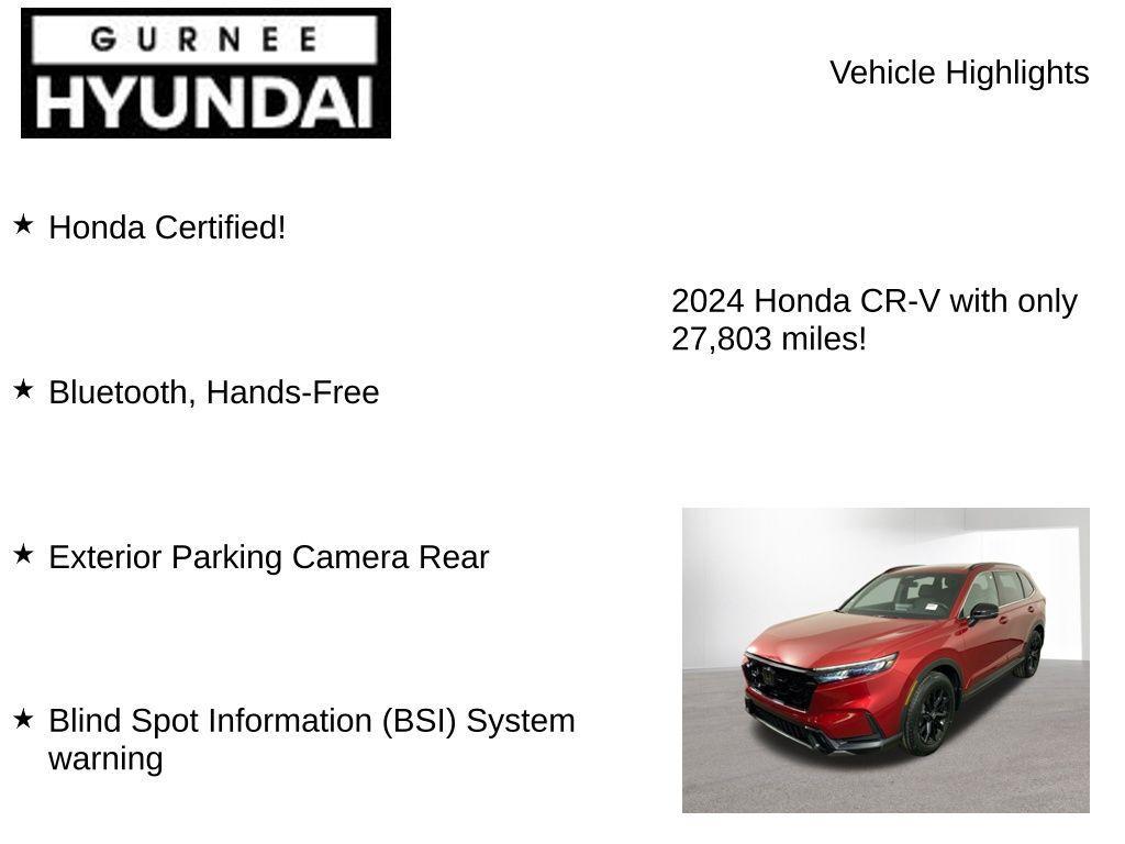 used 2024 Honda CR-V Hybrid car, priced at $30,295