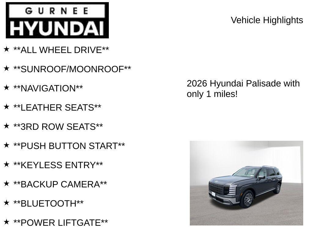 new 2026 Hyundai Palisade Hybrid car, priced at $50,380