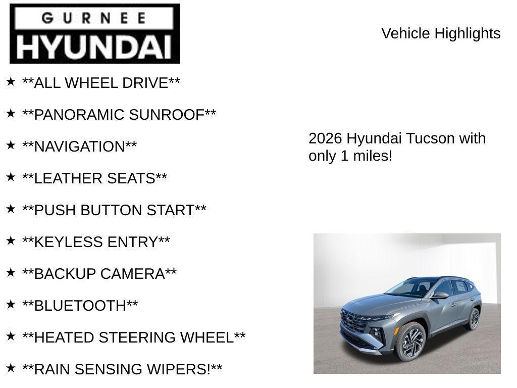 new 2026 Hyundai Tucson car, priced at $42,669