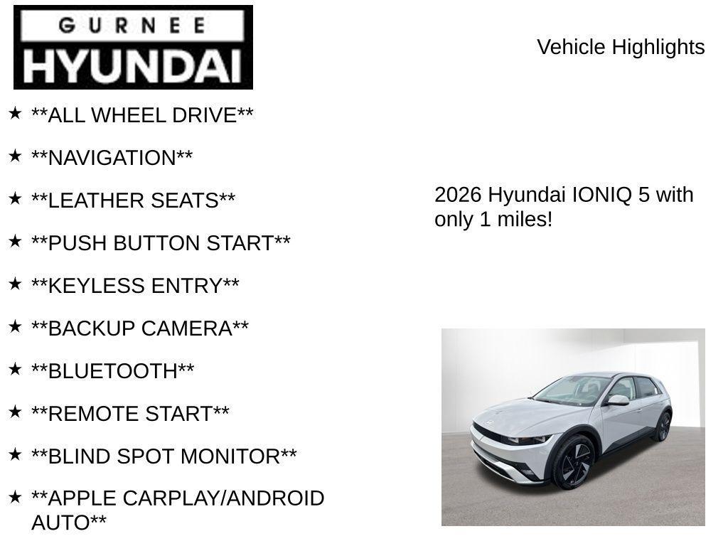 new 2026 Hyundai IONIQ 5 car, priced at $39,753