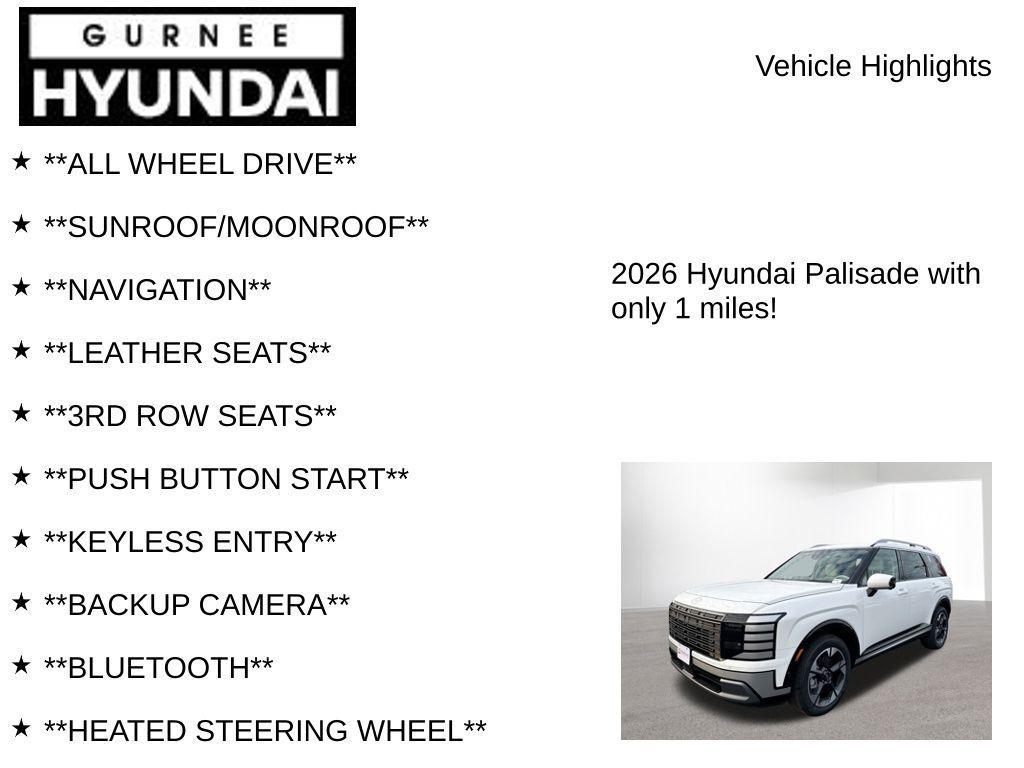 new 2026 Hyundai Palisade car, priced at $52,700