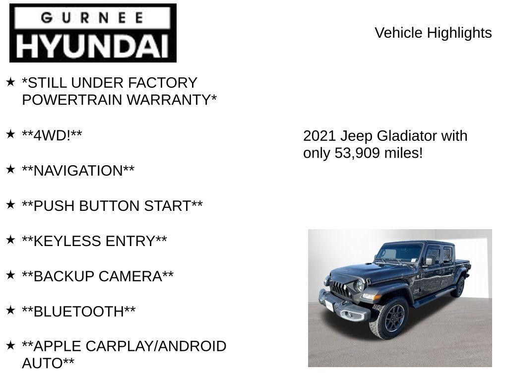 used 2021 Jeep Gladiator car, priced at $26,068