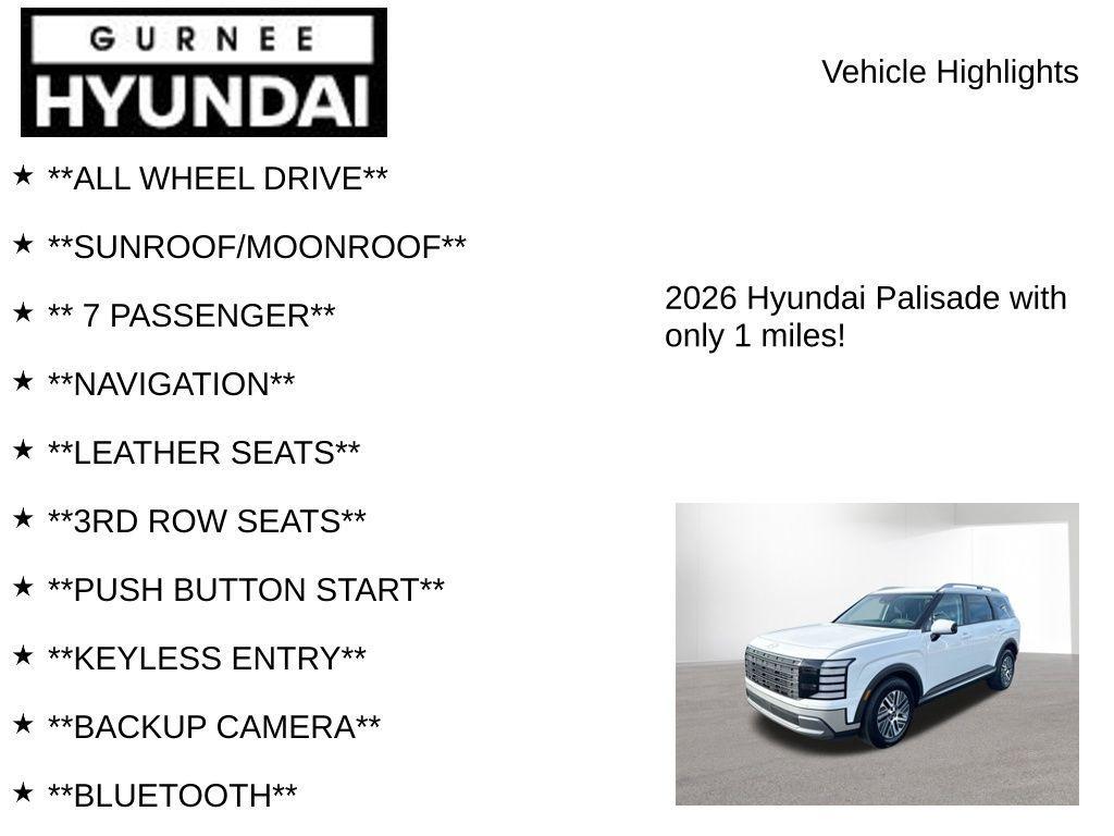 new 2026 Hyundai Palisade car, priced at $47,595