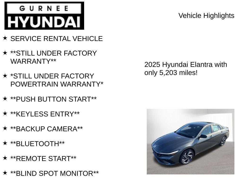 used 2025 Hyundai Elantra car, priced at $19,779