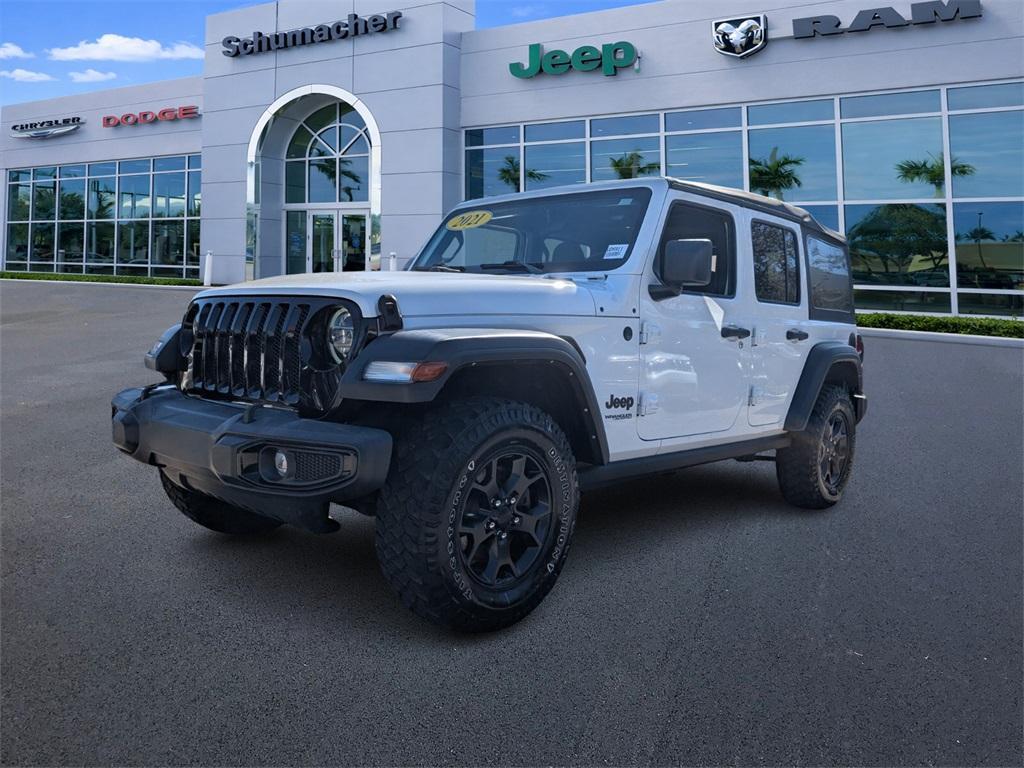used 2021 Jeep Wrangler Unlimited car, priced at $26,688