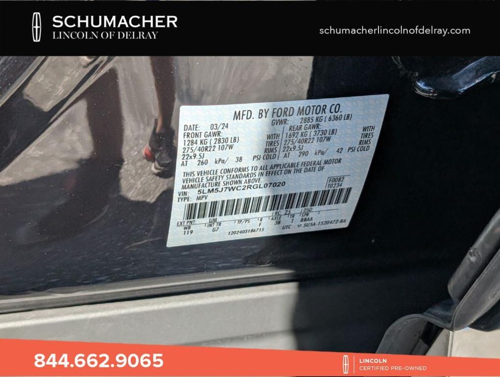 used 2024 Lincoln Aviator car, priced at $47,000
