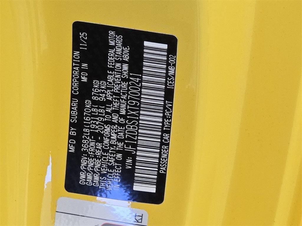 new 2026 Subaru BRZ car, priced at $41,655