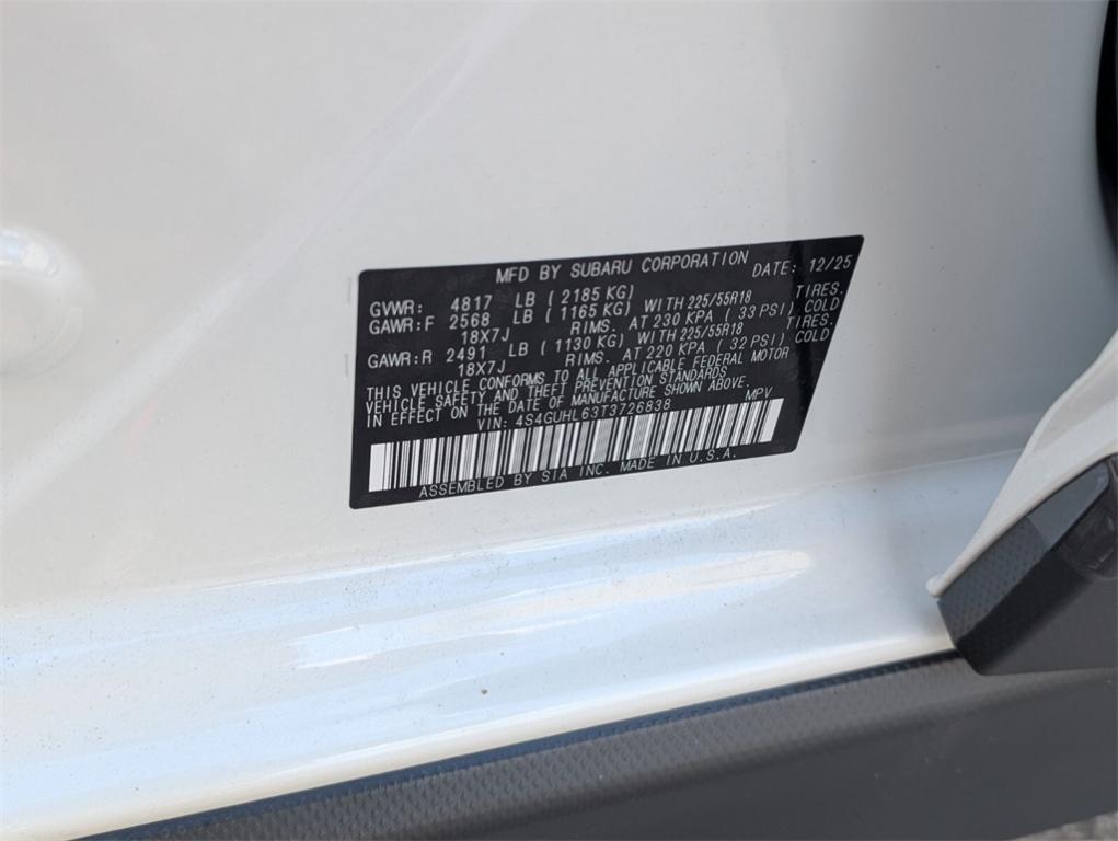 new 2026 Subaru Crosstrek car, priced at $36,114