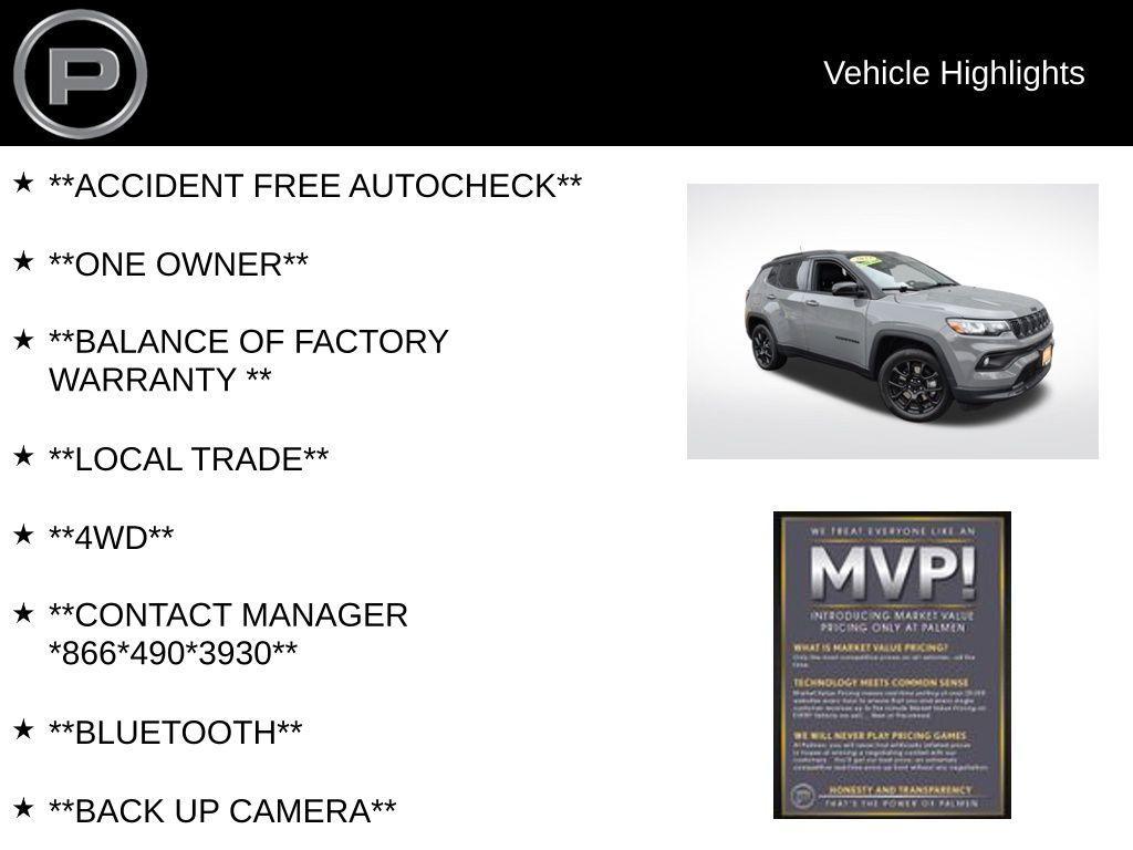 used 2023 Jeep Compass car, priced at $22,800