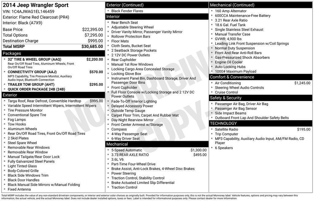 used 2014 Jeep Wrangler car, priced at $16,993