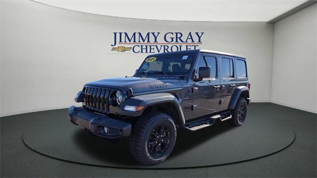 used 2021 Jeep Wrangler Unlimited car, priced at $27,500