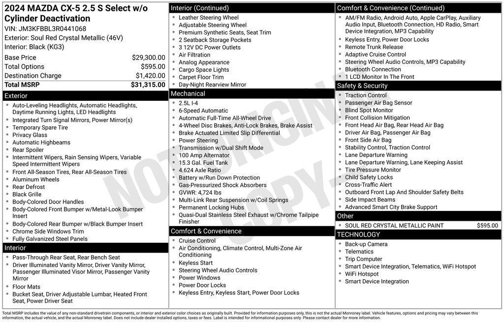 used 2024 Mazda CX-5 car, priced at $21,950