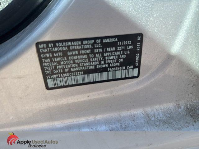 used 2013 Volkswagen Passat car, priced at $8,988
