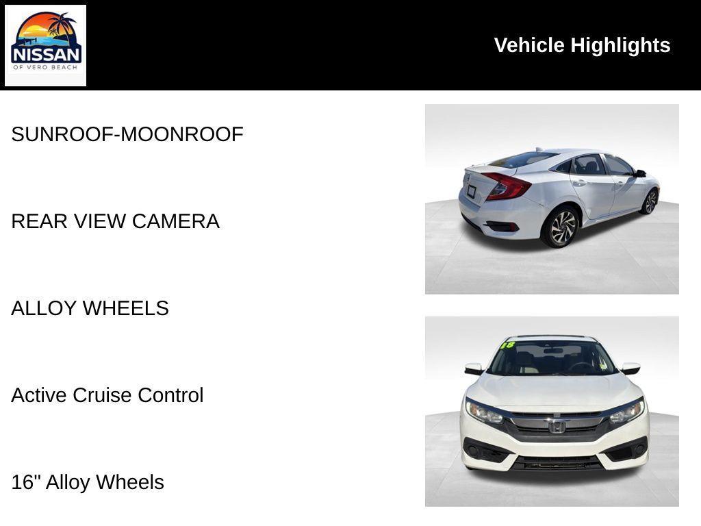 used 2018 Honda Civic car, priced at $16,500