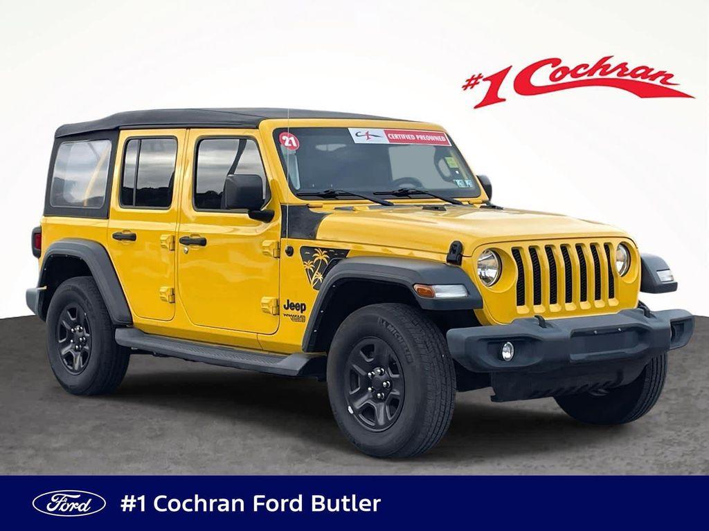 used 2021 Jeep Wrangler Unlimited car, priced at $24,893