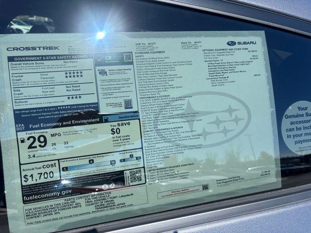 new 2026 Subaru Crosstrek car, priced at $30,831
