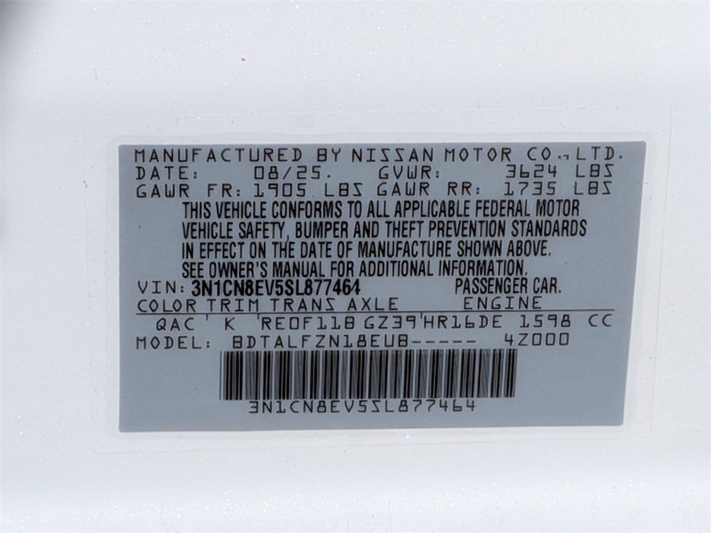 new 2025 Nissan Versa car, priced at $22,050