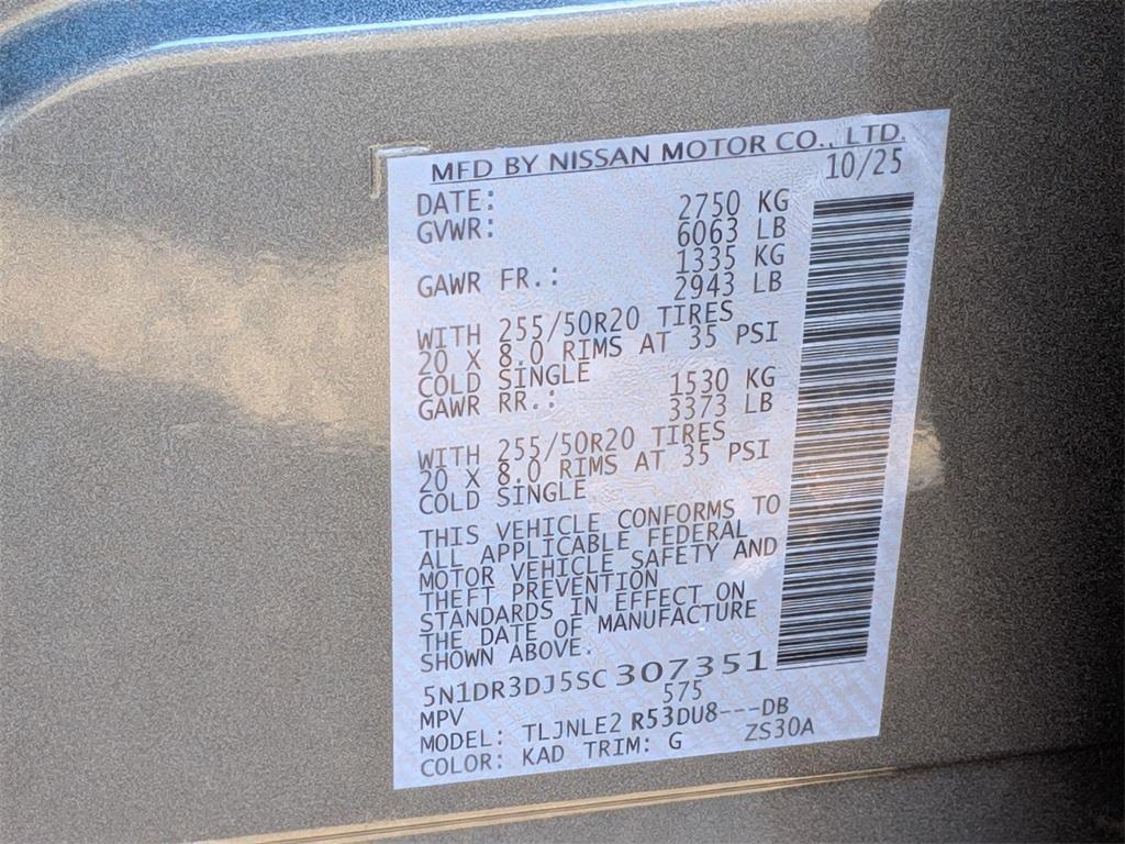 new 2025 Nissan Pathfinder car, priced at $48,175