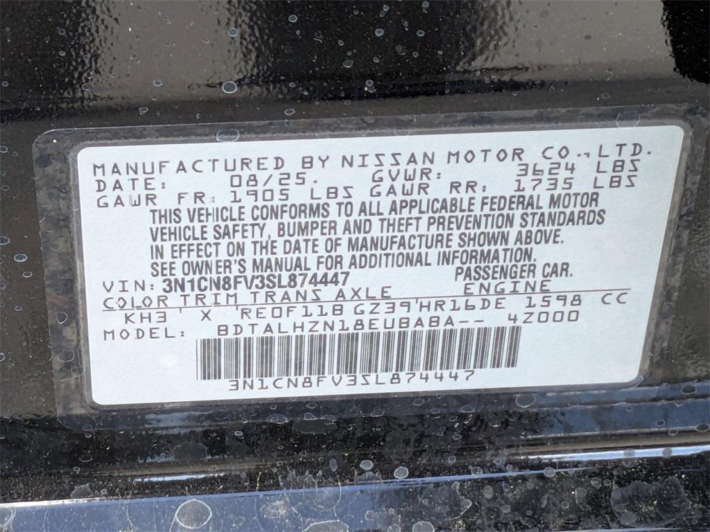 new 2025 Nissan Versa car, priced at $22,300