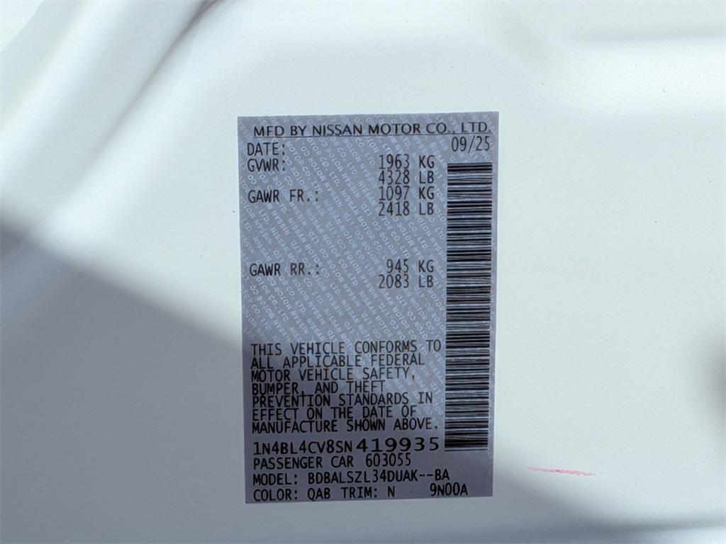 new 2025 Nissan Altima car, priced at $34,430