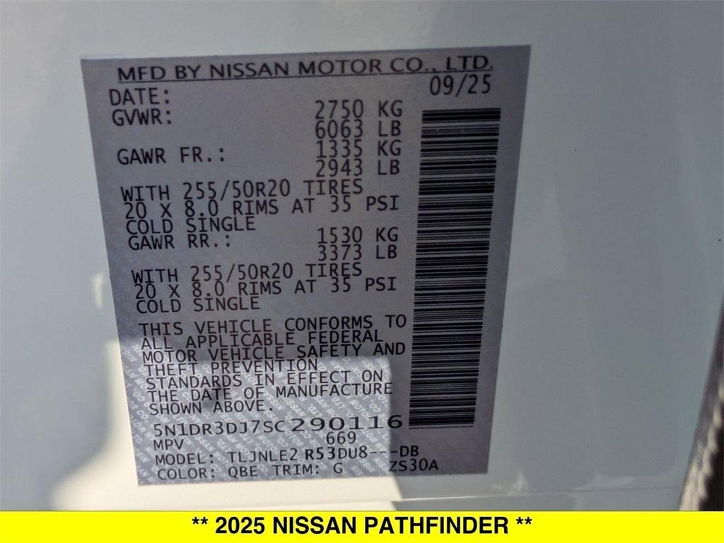 new 2025 Nissan Pathfinder car, priced at $48,960