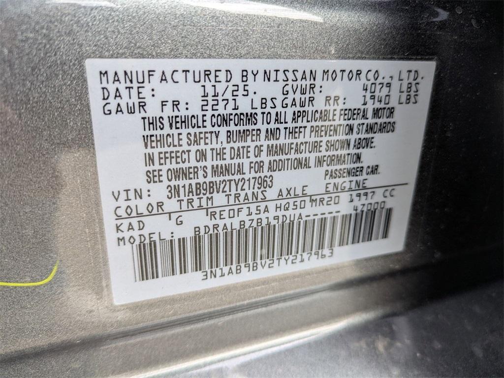 new 2026 Nissan Sentra car, priced at $23,885