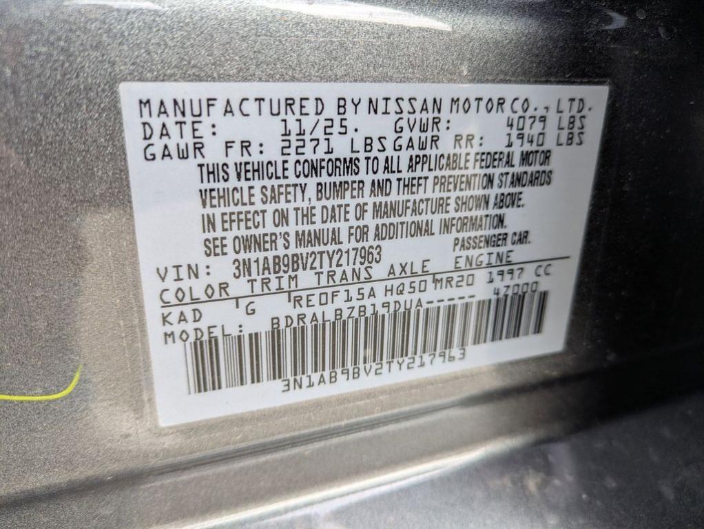 new 2026 Nissan Sentra car, priced at $23,885