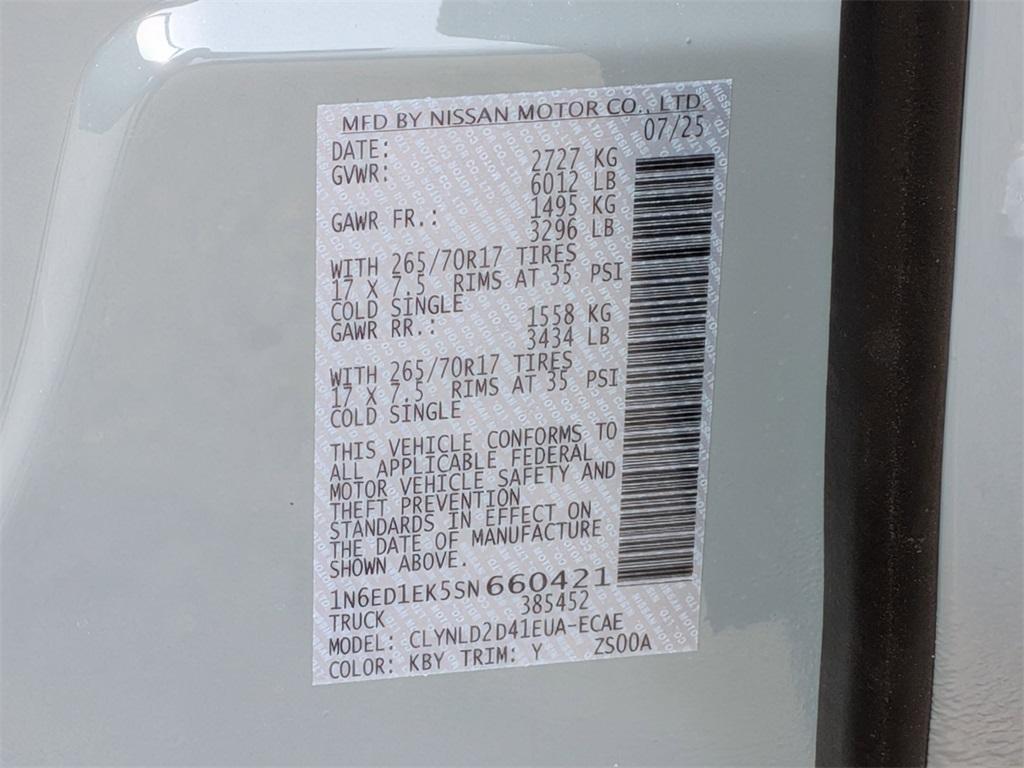 new 2025 Nissan Frontier car, priced at $47,485