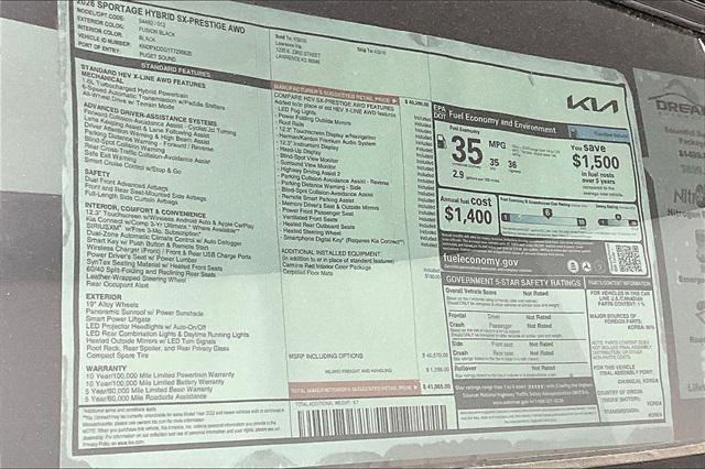 new 2026 Kia Sportage Hybrid car, priced at $37,867