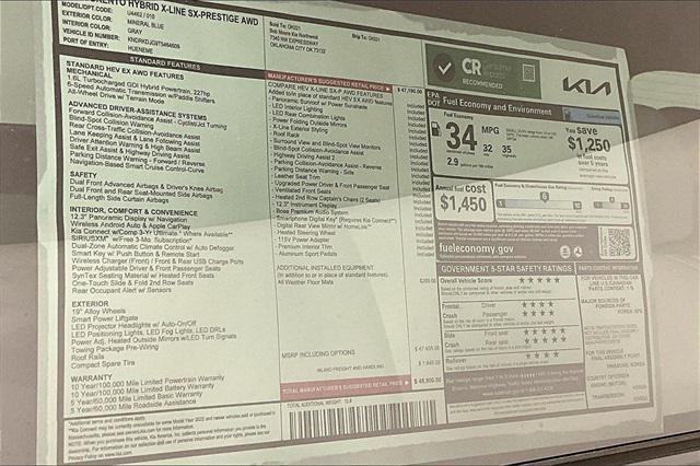 new 2026 Kia Sorento Hybrid car, priced at $46,400