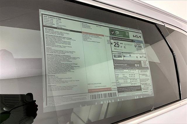 new 2026 Kia Sorento car, priced at $34,987