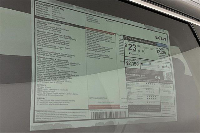 new 2026 Kia Sorento car, priced at $37,163