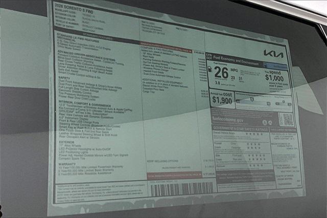 new 2026 Kia Sorento car, priced at $33,763