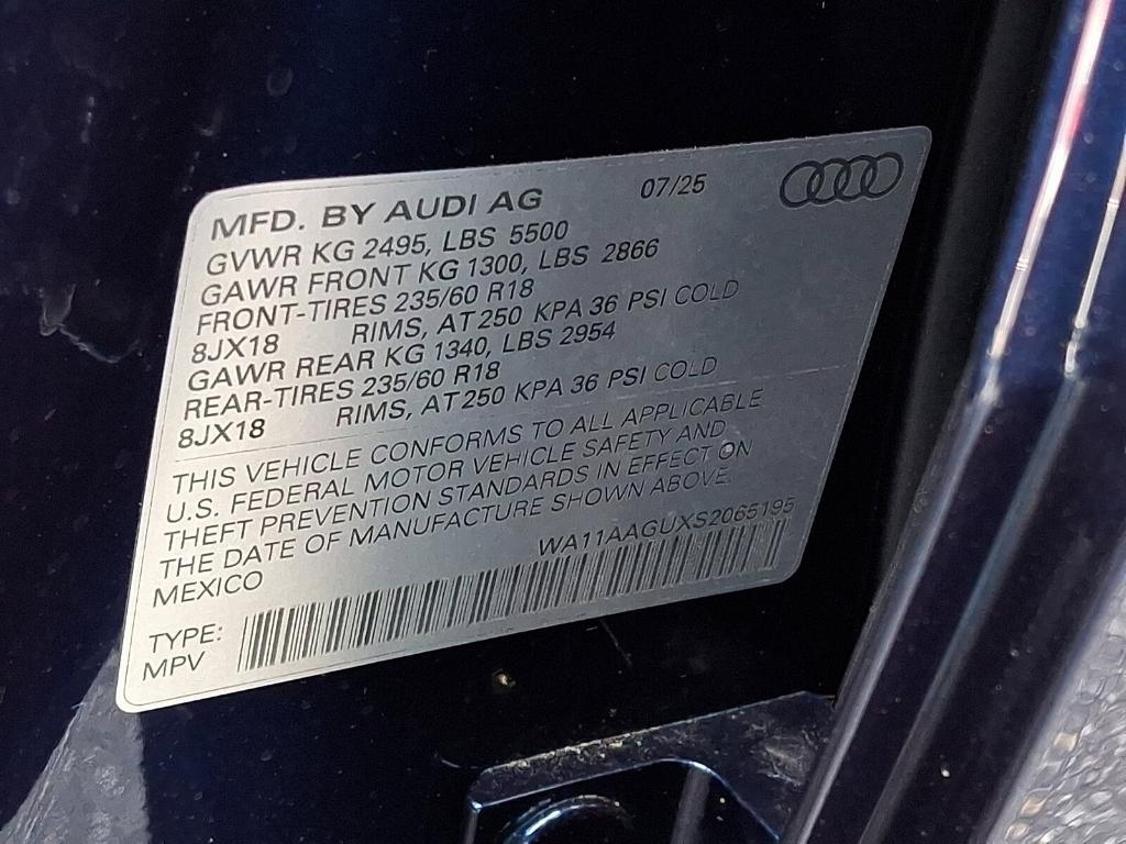new 2025 Audi Q5 car, priced at $57,105