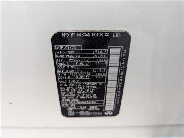 used 2021 INFINITI QX50 car, priced at $20,917