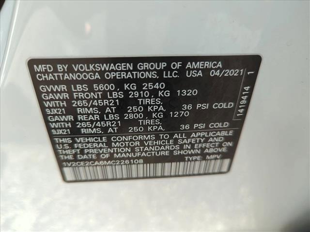 used 2021 Volkswagen Atlas Cross Sport car, priced at $25,002