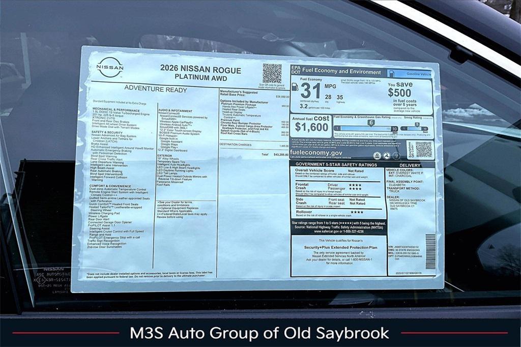 new 2026 Nissan Rogue car, priced at $43,285